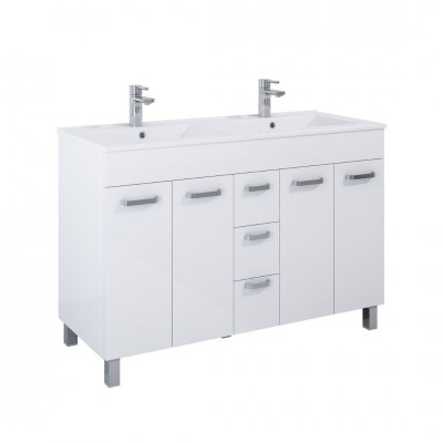 Elita Meble Sunn szafka z umywalką 121,2 cm biały połysk RE169196008060