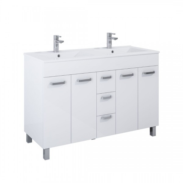 Elita Meble Sunn szafka z umywalką 121,2 cm biały połysk RE169196008060