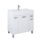 Elita Meble Sunn szafka z umywalką 80 cm stojąca biały połysk RE169195008060