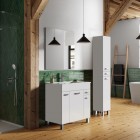 Elita Meble Sunn szafka z umywalką 80 cm stojąca biały połysk RE169195008060