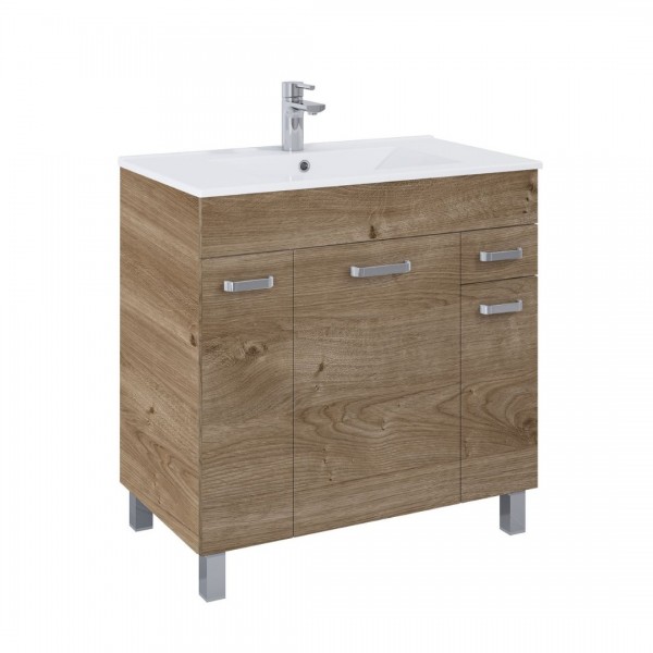 Elita Meble Sunn szafka z umywalką 80 cm stojąca dąb canela RE169213007050