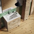 Elita Meble Sunn szafka z umywalką 80 cm stojąca dąb canela RE169213007050