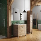 Elita Meble Sunn szafka z umywalką 80 cm stojąca dąb canela RE169213007050