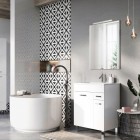 Elita Meble Sunn szafka z umywalką 60 cm stojąca biały połysk RE169194008060