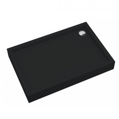 Schedpol Medium brodzik prostokątny 80x100 cm czarny mat 3.4736/C/MG
