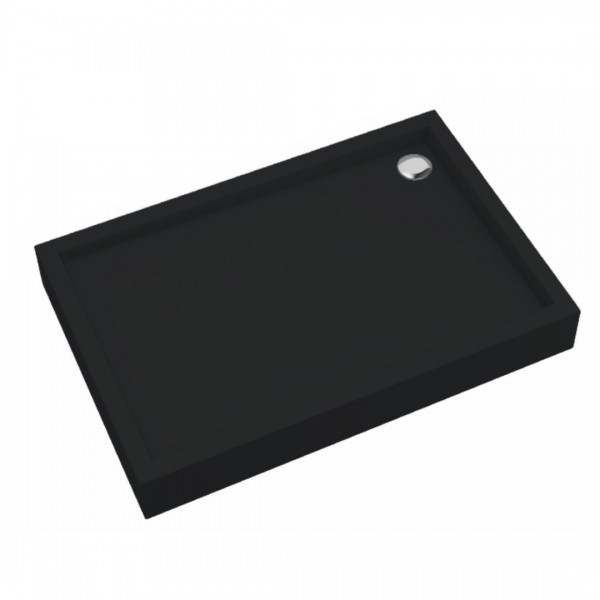 Schedpol Medium brodzik prostokątny 80x100 cm czarny mat 3.4736/C/MG