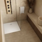 Schedpol Majestic brodzik kwadratowy 80x80 cm biały komień 3.3500/B/ST-M6/B