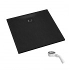 Schedpol Majestic brodzik kwadratowy 80x80 cm czarny kamień 3.3500/C/ST-M6/C