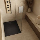 Schedpol Majestic brodzik prostokątny 80x100 cm czarny kamień 3.3506/C/ST-M6/C