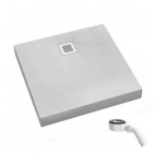 Schedpol New Horizons White Stone brodzik kwadratowy 80x80 cm 3.3400/B/ST-M2