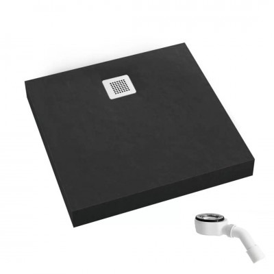 Schedpol New Horizons Black Stone brodzik kwadratowy 80x80 cm 3.3400/C/ST-M2