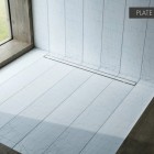 Schedpol Slim Lux brodzik podpłytkowy 1-spadowy 130+50x80 cm z rusztem do zabudowy krótki bok 10.114/OLPL