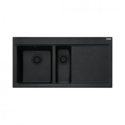 Franke Mythos MTG 651-100 zlewozmywak 100x51,5 cm prawy Fragranit+ czarny mat 114.0743.119