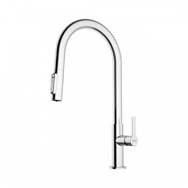 Franke Maris Slim Clear Water J bateria kuchenna stojąca z wyciąganą wylewką z podłączeniem do filtra wody chrom 120.0730.870