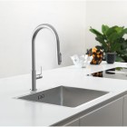 Franke Maris Slim Clear Water J bateria kuchenna stojąca z wyciąganą wylewką z podłączeniem do filtra wody chrom 120.0730.870