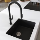 Franke Maris Slim Clear Water bateria kuchenna stojąca z wyciąganą wylewką z podłączeniem do filtra wody czarny mat 120.0730.911