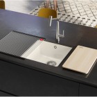 Franke KubusX KXK 110-41 zlewozmywak ceramiczny 44,5x45,4 cm kremowy połysk 126.0738.287