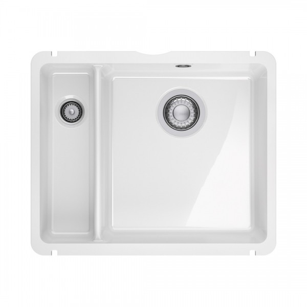 Franke KubusX KXK 160-37-12 zlewozmywak ceramiczny 54,5x45,4 cm biały połysk 126.0738.298