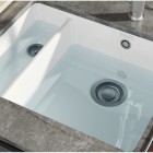 Franke KubusX KXK 160-37-12 zlewozmywak ceramiczny 54,5x45,4 cm biały połysk 126.0738.298