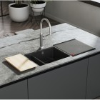 Franke KubusX KXK 160-37-12 zlewozmywak ceramiczny 54,5x45,4 cm czarny mat 126.0738.301