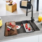 Franke Kanon KNG 110-62 zlewozmywak 76x46 cm Fragranit+ łupkowy szary/czarny mat 125.0737.897