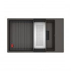 Franke Kanon KNG 110-62 zlewozmywak 76x46 cm Fragranit+ łupkowy szary/czarny mat 125.0737.897