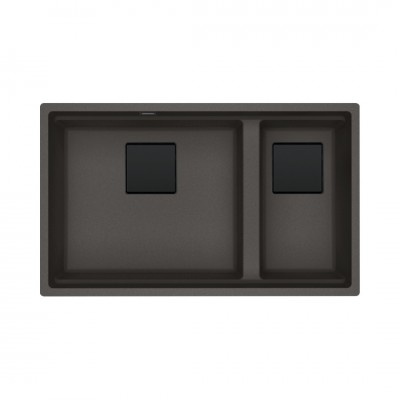 Franke Kanon KNG 120 zlewozmywak 76x46 cm Fragranit+ łupkowy szary/czarny mat 125.0737.899