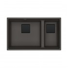 Franke Kanon KNG 120 zlewozmywak 76x46 cm Fragranit+ łupkowy szary/czarny mat 125.0737.899