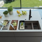 Franke Kanon KNG 120 zlewozmywak 76x46 cm Fragranit+ łupkowy szary/czarny mat 125.0737.899