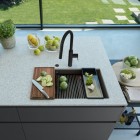 Franke Kanon KNG 120 zlewozmywak 76x46 cm Fragranit+ łupkowy szary/czarny mat 125.0737.899