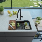 Franke Kanon KNG 120 zlewozmywak 76x46 cm Fragranit+ onyx/czarny mat 125.0740.836