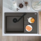 Franke Centro CNG 611-78 TL zlewozmywak 78x50 cm komora z lewej Fragranit+ łupkowy szary/czarny mat 114.0738.002