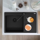 Franke Centro CNG 611-78 TL zlewozmywak 78x50 cm komora z lewej Fragranit+ onyx/czarny mat 114.0740.849