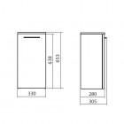 Koło Nova Pro szafka wisząca szer. 33 cm niska