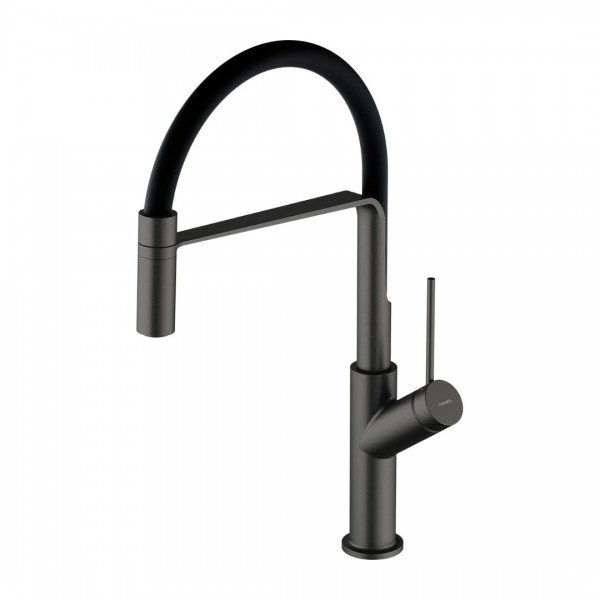 Omnires Vita bateria kuchenna stojąca z wyciąganą wylewką grafit szczotkowany VI6350BLGR