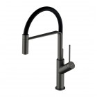 Omnires Vita bateria kuchenna stojąca z wyciąganą wylewką grafit szczotkowany VI6350BLGR