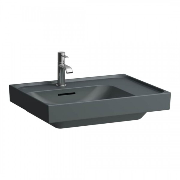 Laufen Meda umywalka ścienna 60x46 cm lewa grafit mat H8171117581041