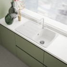 Franke Lina L pull-out bateria kuchenna stojąca z wyciąganą wylewką biały polarny 115.0728.485