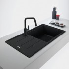 Franke Lina U pull-out bateria kuchenna stojąca z wyciąganą wylewką czarny mat 115.0728.477