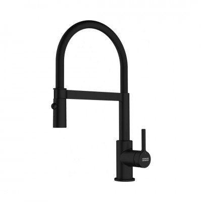 Franke Lina semi-pro bateria kuchenna stojąca z wyciąganą wylewką czarny mat 115.0725.838