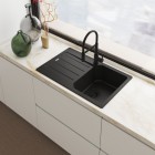 Franke Lina semi-pro bateria kuchenna stojąca z wyciąganą wylewką czarny mat 115.0725.838