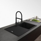 Franke Lina semi-pro bateria kuchenna stojąca z wyciąganą wylewką czarny mat 115.0725.838