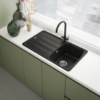 Franke Lina Clear Water 2.0 J bateria kuchenna stojąca czarny mat 120.0730.807