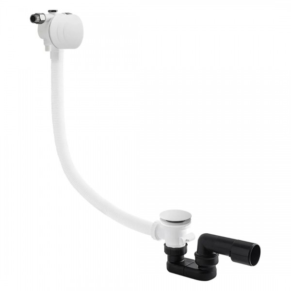 Vicario przelew wannowy klik klak z napełnianiem 100 cm biały mat 366C/100/BI