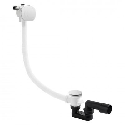 Vicario przelew wannowy klik klak z napełnianiem 70 cm biały mat 366C/70/BI