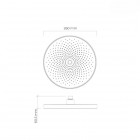 Oltens Vann deszczownica okrągła 26 cm chrom 37007100