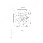 Oltens Vann (S) deszczownica 26x26 cm kwadratowa czarny mat 37008300