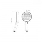 Oltens Luva EasyClick słuchawka prysznicowa czarny mat 37109300