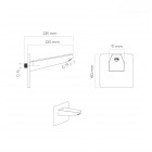 Oltens Krafta ramię ścienne 22 cm chrom 39403100