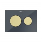 Roca PS3 klawisze spłukujące złoty szczotkowany A8904233VA